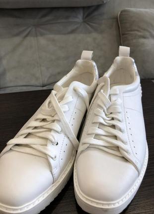Zara белые кроссовки кеды слипоны3 фото