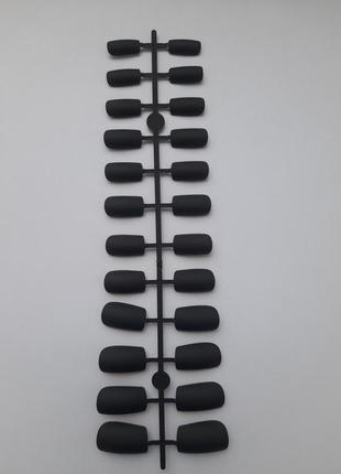 Ногти накладные чёрные матовые, набор накладных ногтей 24 шт2 фото