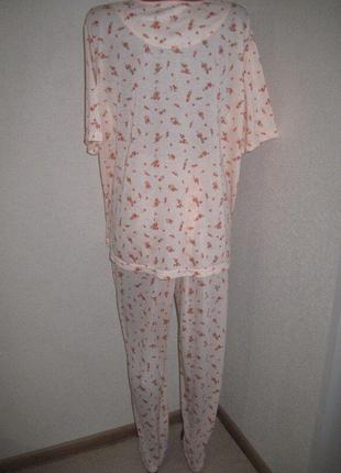Персиковая трикотажная пижама р-р16-183 фото