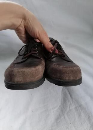 Женские кожаные закрытые туфли на шнуровке6 фото