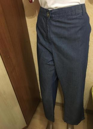 Легкие укороченные брюки из летнего джинса-5 фото