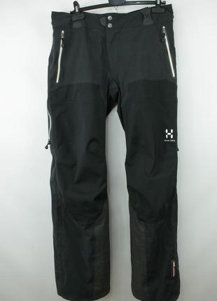 Технологические зимние брюки haglöfs couloir q gore-tex recco softshell black pants1 фото
