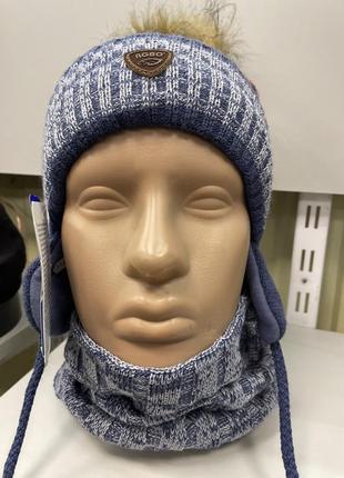 Комплект шапка и снуд