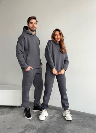 Костюми спортивні family look трьохнитка на флісі худі і штани