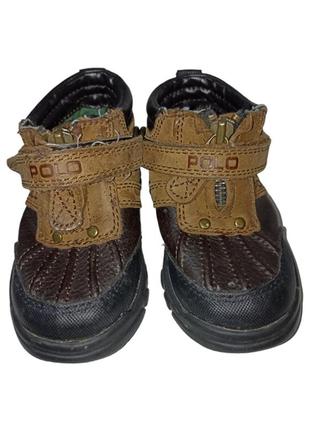 Polo ralph lauren ботинки кожаные детские3 фото