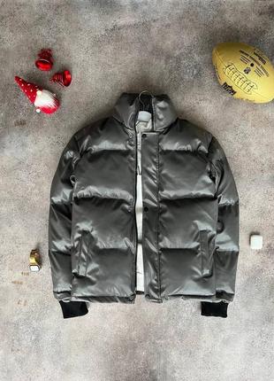 Премиум кожаная зимняя куртка до -20 мужская стильная качественная из эко кожи4 фото