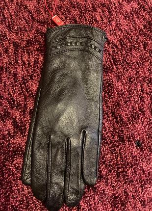 Перчатки осенние кожаные
