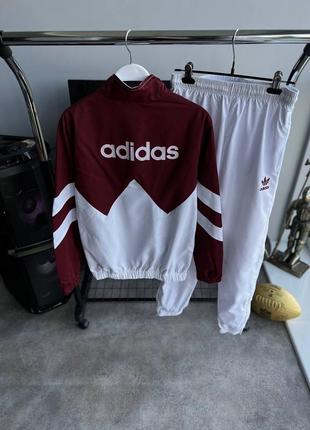 Стильний ретро костюм в стилі adidas адідас old school брендовий якісний чоловічий комплект вітрівка мастерка і штани з вишивкою2 фото