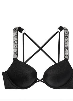 Бюст victoria's secret very sexy push-up bra & rhinestone shine strap thong panty