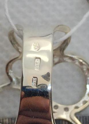 Новое серебряное кольцо золотые пластины куб.цирконий серебро 925 пробы2 фото