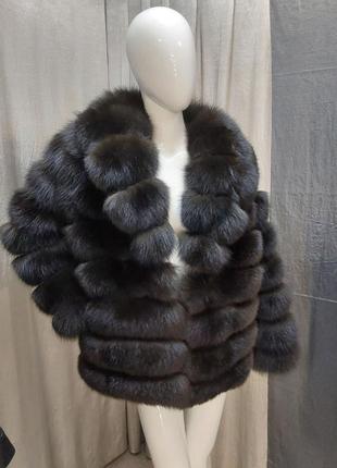 Шуба натуральна жіноча автоледі з фінського песця