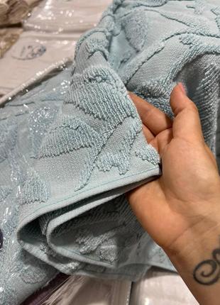 Махровые полотенца наборы туречки8 фото