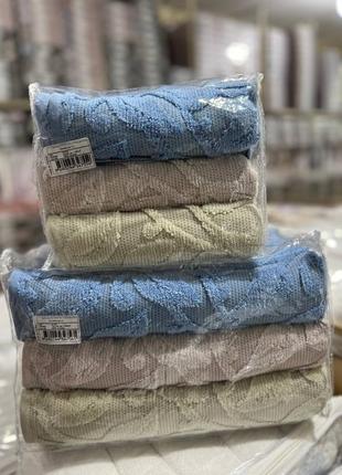 Махровые полотенца наборы туречки2 фото