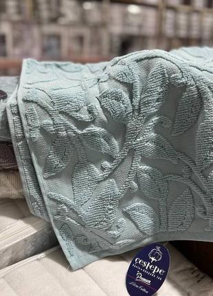 Махровые полотенца наборы туречки5 фото