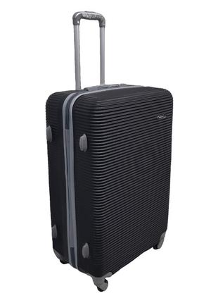 Міцна дорожня велика валіза на 4 колесах l carbon пластикова валіза чотириколісна колір чорний розмір чемодан великий3 фото