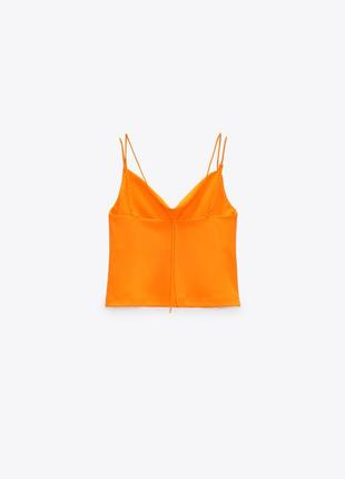 Оранжевый топ zara
