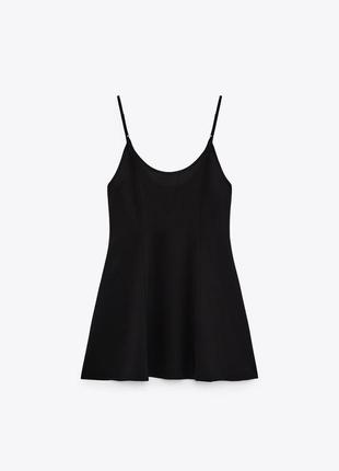 Чорна сукня zara на бретелях