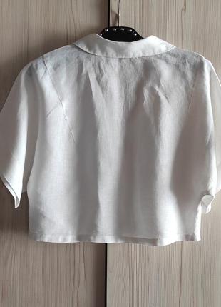 Zara льняная рубашка s8 фото