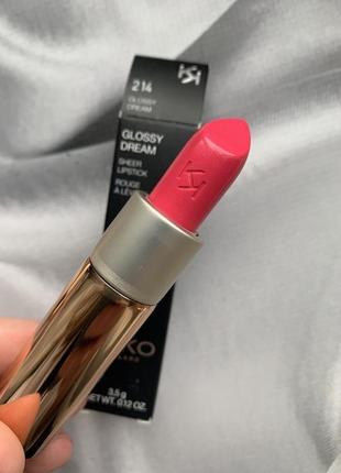 Помада з ефектом вологих губ kiko milano glossy 214