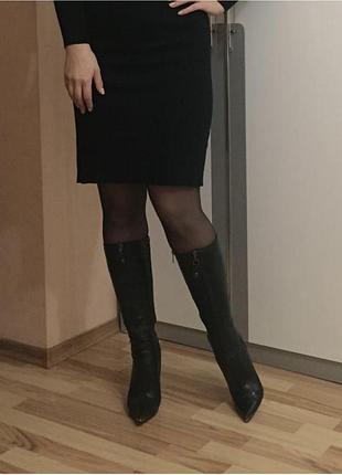 Высокие сапоги натуральная кожа