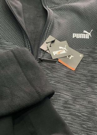 Мужской теплый костюм puma осень зима , хаки+черный2 фото