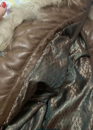 Кожаная жилетка с мехом dolse &amp; gabbana8 фото
