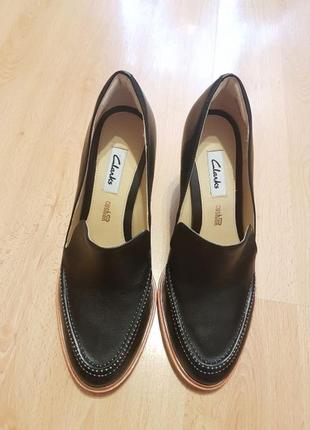 Шкіряні туфлі clarks ellis mable black2 фото