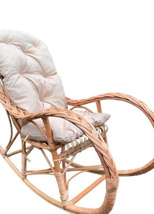 Качалка детская плетеная с подушкой3 фото