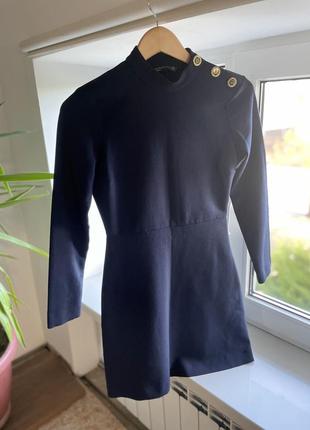 Zara теплое платье офисное классическое строгое деловое