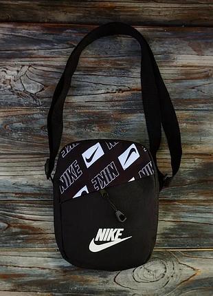 Nike чоловіча спортивна сумка чоловіча - тканинна, стильна, чорна