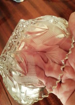 Чешский  хрусталь ваза конфетница3 фото