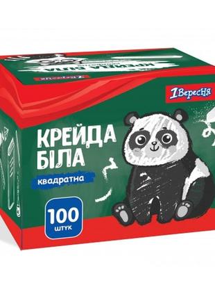 Крейда 1вересня біла "zoo land" 100 шт., квадратна 400376