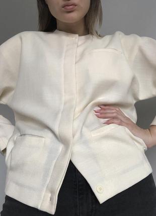 Шерстяной бомбер