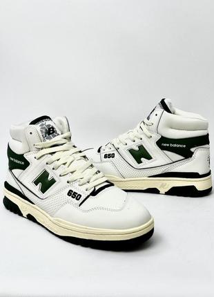 Зимние кроссовки new balance 650 (white green)