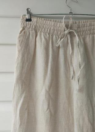 Легкие льняные брюки джоггеры h&amp;m8 фото