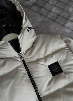 Трендовая зимняя куртка в стиле стон айленд премиум качественная с патчем stone island до -20 тепла стильная водоотталкивающая6 фото