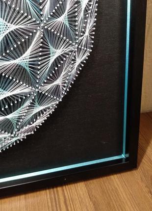 Картина в техніці string art. ручна робота.  3-д картина.  54/54 см.6 фото