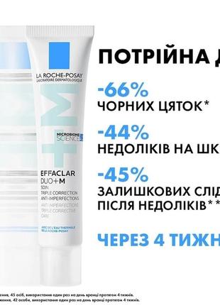 3 і 15 мл гель-крем для обличчя потрійної дії la roche-posay effaclar duo + m ефаклар ля рош7 фото