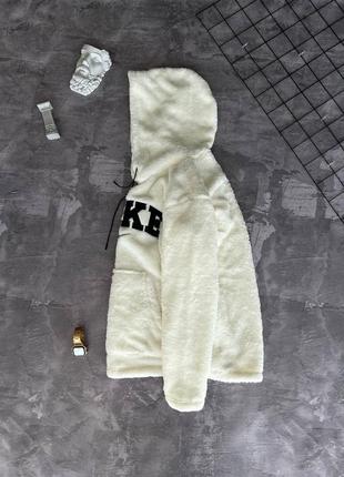 Плюшевая трендовая худи найк nike мешка с вышивкой качественная кофта зимняя теплая стильная мужская4 фото