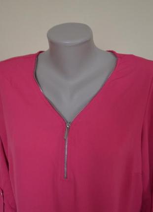 Шикарная брендовая длинная блузочка длинный рукав розовая3 фото
