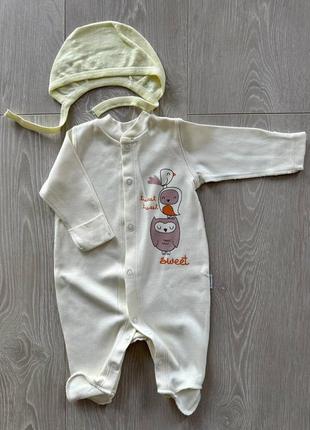 Комплект (человечек) с шапочкой, размер 56