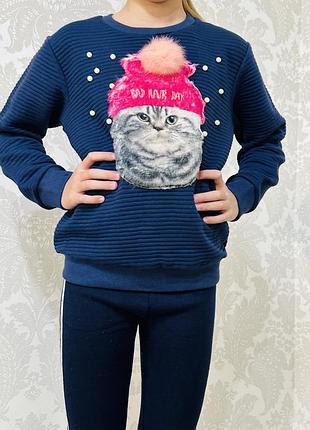 Свитшот кофта теплая осень зима турция