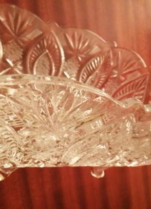 Чешский хрусталь ваза конфетница фруктовница5 фото
