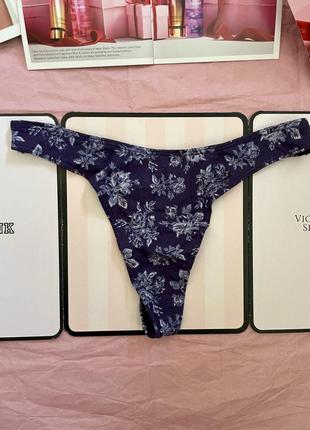 Бавовняні трусики стрінги вікторія сікрет victoria's secret