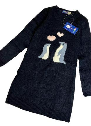 Теплое вязаное платье и термо лосины lupilu для девочки, р.98/104, германия4 фото