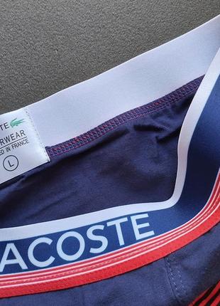 Чоловічі преміум боксери в стилі lacoste striped- 2 шт.9 фото