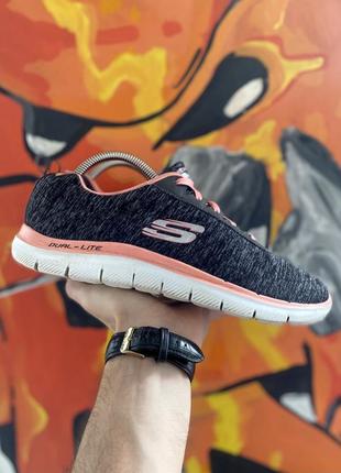 Skechers lite-weight кроссовки 39 размер женские серые оригинал1 фото