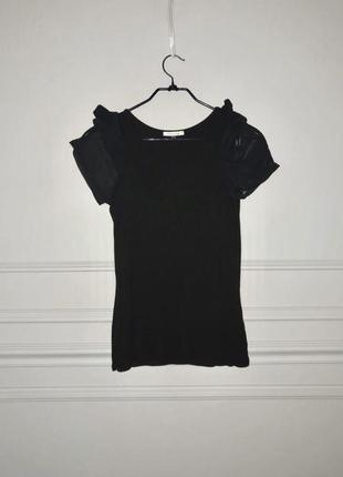 Футболка блуза с прозрачными рукавами river island