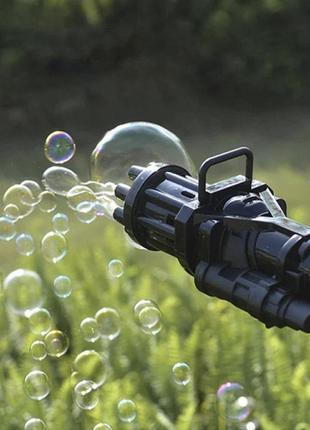 Кулемет дитячий з мильними бульбашками gatling мініган wj 9505 фото