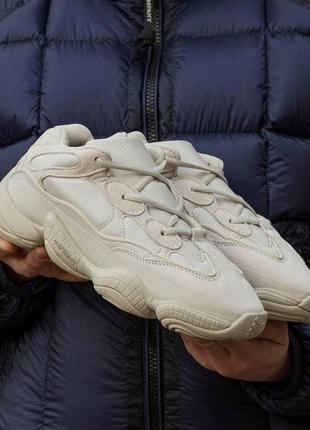 Зимові чоловічі кросівки adidas yeezy boost 500 beige (термо) 40-41-42-43-44-45